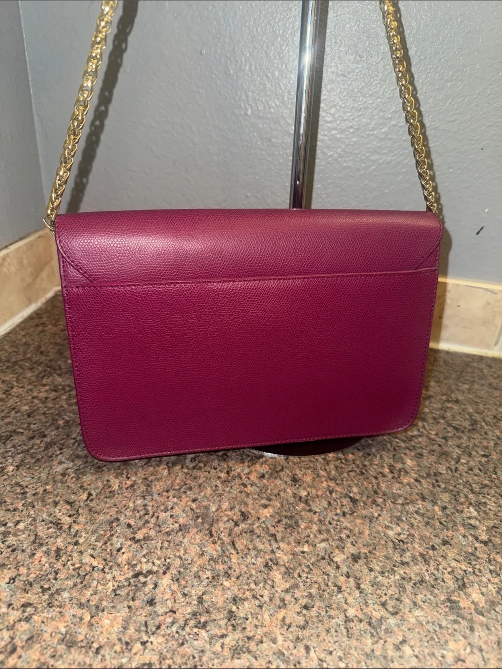 Furla metropolis (large) rare Plum Leather EUC